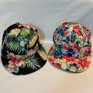 Floral snap backs